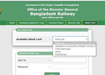 পয়েন্টসম্যান সহ বিভিন্ন ১০৪৪টি পদে রেলওয়ের নিয়োগ পরীক্ষার প্রবেশপত্র ২০২৪ প্রকাশ।