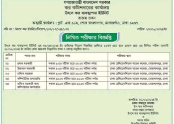 জাতীয় রাজস্ব বোর্ড (nrb) এর অধীনে উৎসে কর ব্যবস্থাপনা ইউনিট (wtmu) এর বিভিন্ন পদের নিয়োগ পরীক্ষার সময়সূচী, প্রবেশপত্র এবং পরীক্ষা কেন্দ্র প্রকাশ