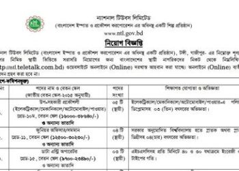 ৩৬টি পদে ন্যাশনাল টিউবস লিমিটেড এর নিয়োগ বিজ্ঞপ্তি ২০২৪ প্রকাশ।