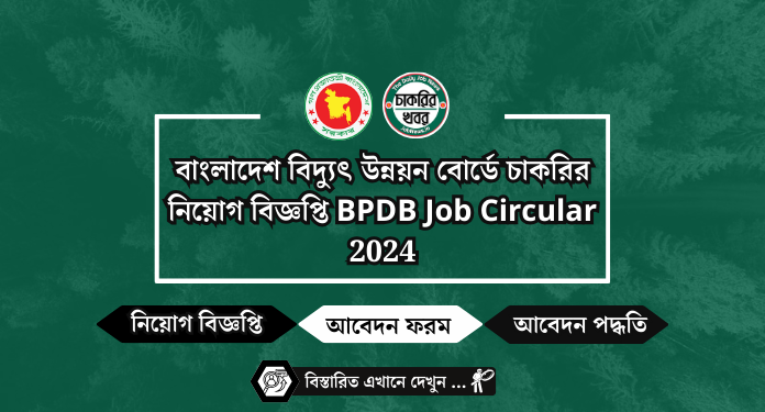 বাংলাদেশ বিদ্যুৎ উন্নয়ন বোর্ডে চাকরির নিয়োগ বিজ্ঞপ্তি BPDB Job Circular 2024