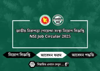 জাতীয় নিরাপত্তা গোয়েন্দা সংস্থা নিয়োগ বিজ্ঞপ্তি NSI Job Circular 2025