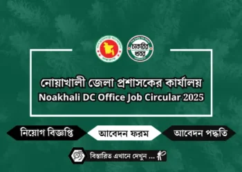 নোয়াখালী জেলা প্রশাসন কার্যালয় নিয়োগ বিজ্ঞপ্তি ২০২৫ | Noakhali DC Office Job Circular