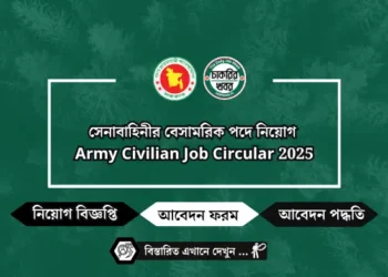 সেনাবাহিনীর বেসামরিক পদে নিয়োগ বিজ্ঞপ্তি