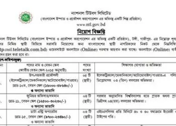 ৩৬টি পদে ন্যাশনাল টিউবস লিমিটেড এর নিয়োগ বিজ্ঞপ্তি ২০২৪ প্রকাশ।