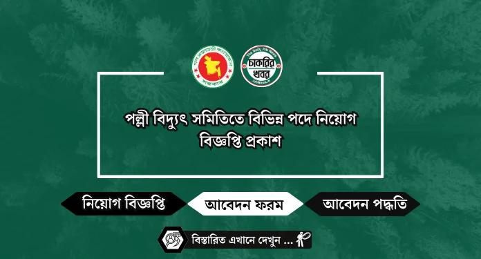 পল্লী বিদ্যুৎ সমিতিতে বিভিন্ন পদে নিয়োগ বিজ্ঞপ্তি প্রকাশ